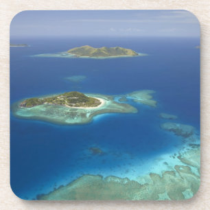 Dessous-de-verre Matamanoa Island and coral reef, Mamanuca Island