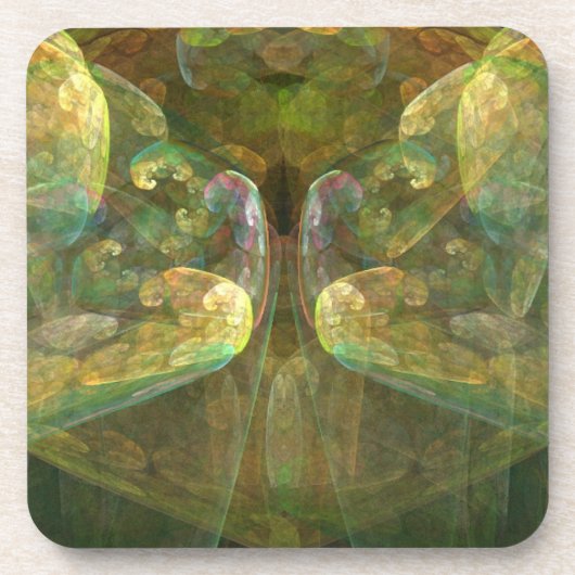 Dessous-de-verre Matière cérébrale colorée Abstraite (Devant)