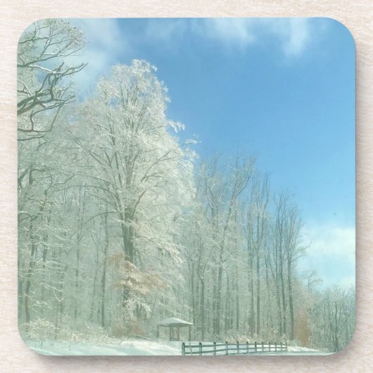 Dessous-de-verre matin d'hiver (Devant)
