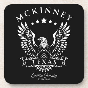 Dessous-de-verre McKinney Comté de Collin Texas Vintage Eagle