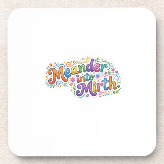 Dessous-de-verre Meander into Mirth – Conception de T-Shirt Serpent (Devant)