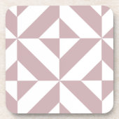 Dessous-de-verre Medium Mauve Geometric Deco Cube Pattern (Devant)