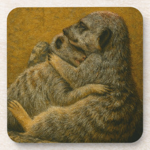 Dessous-de-verre Meerkat Embrace - Imprimerie d'art faunique