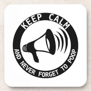 Dessous-de-verre Mégaphone : Restez Calme Et N'Oubliez Jamais