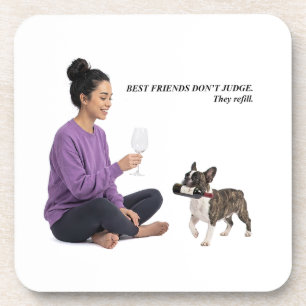 Dessous-de-verre Meilleur ami vin Bouledogue français