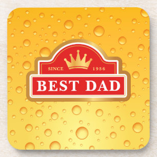 Dessous-de-verre Meilleur Étiquette de bière papa