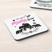 Dessous-de-verre Meilleur ours maman avec trois petits ours ours (Côté gauche)