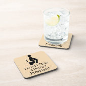 Dessous-de-verre Meilleur président Beverage Coaster (Côté Droit)