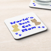 Dessous-de-verre Meilleure maman de chat du monde (Côté gauche)