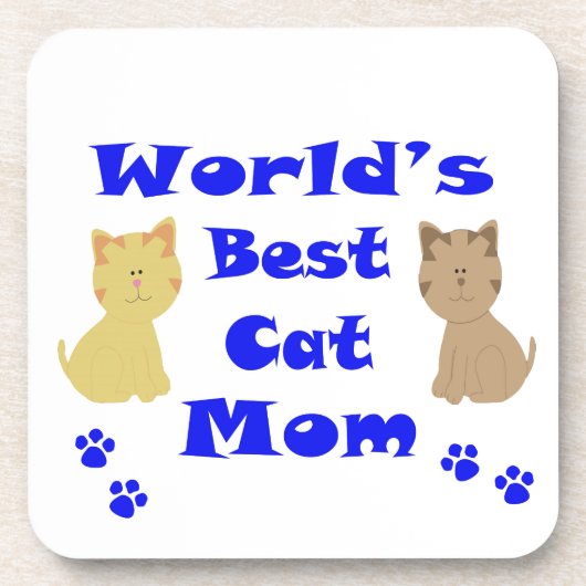 Dessous-de-verre Meilleure maman de chat du monde (Devant)