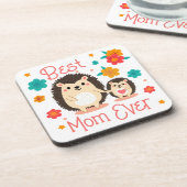 Dessous-de-verre Meilleure Maman Monde Mère et Bébé Hérisson (Côté gauche)