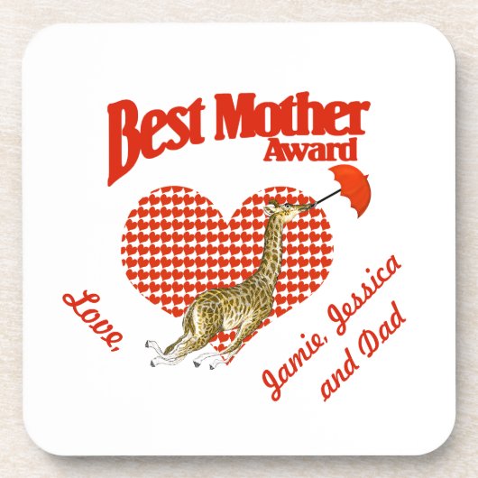 Dessous-de-verre Meilleure mère Prix Keepsaké (Devant)