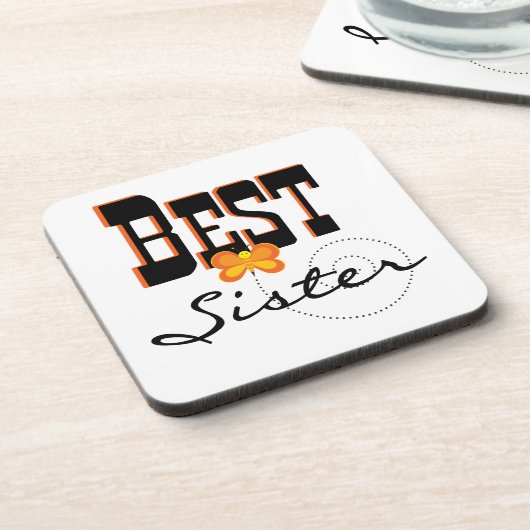 Dessous-de-verre Meilleurs cadeaux de papillon soeur (Côté gauche)