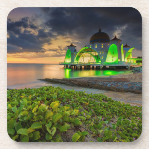 Dessous-de-verre Melaka pendant le coucher du soleil Masjid Selat