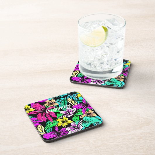 Dessous-de-verre Mélange de fleurs tropicales Thunder_Cove (Côté Droit)