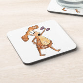 Dessous-de-verre Mélange Whimsical Brown Chien Poids de levage (Côté gauche)