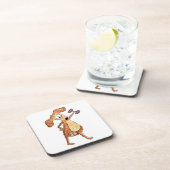 Dessous-de-verre Mélange Whimsical Brown Chien Poids de levage (Côté Droit)