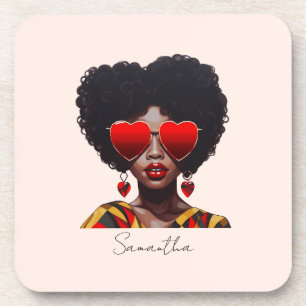 Dessous-de-verre Melanin Magic : Black Queen Rocking Heart Shades
