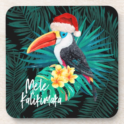 Dessous-de-verre Mele Kalikimaka Oiseaux de la jungle tropicale (Devant)