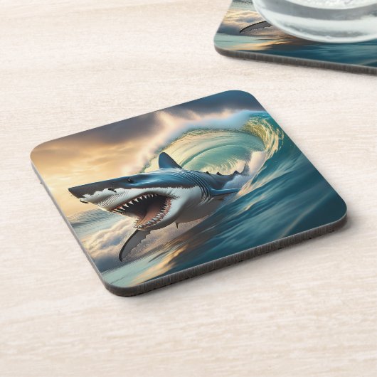 Dessous-de-verre Menacer le requin (Côté gauche)