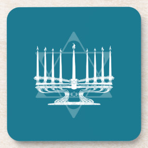 Dessous-de-verre Menorah et étoile IV