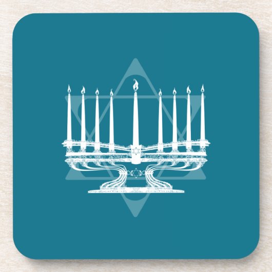 Dessous-de-verre Menorah et étoile IV (Devant)