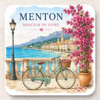 Dessous-de-verre Menton French Riviera bicycle  coasters