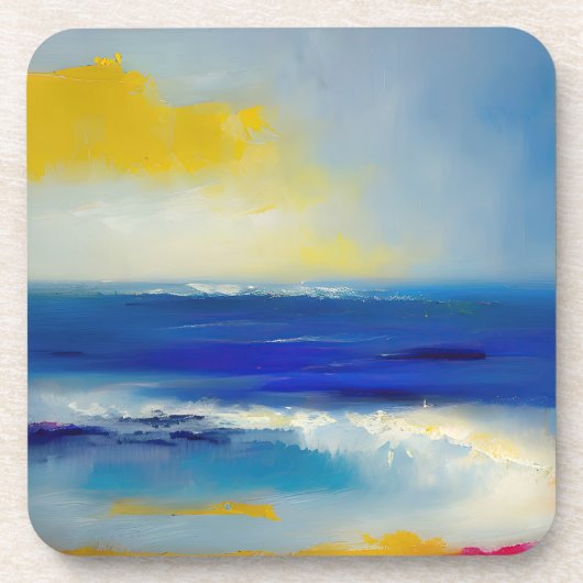 Dessous-de-verre Mer Abstraite 04 (Devant)