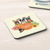 Dessous-de-verre Merci Bulldogs français Thanksgiving (Côté gauche)