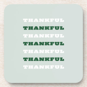 Dessous-de-verre Merci, Citation de gratitude, Vert