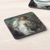 dessous de verre "Mère avec enfant" (Côté gauche)