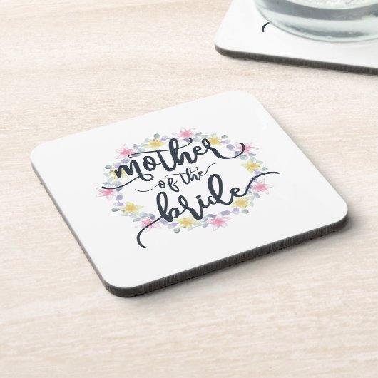 Dessous-de-verre Mère de la Mariage mariée Calligraphie | DESSOUS D (Côté gauche)