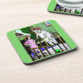 Dessous-de-verre Mère des années 1940 et son bébé géant (Côté gauche)