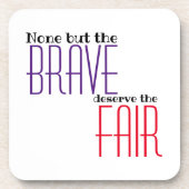 Dessous-de-verre Mérite la juste citation violet (Devant)