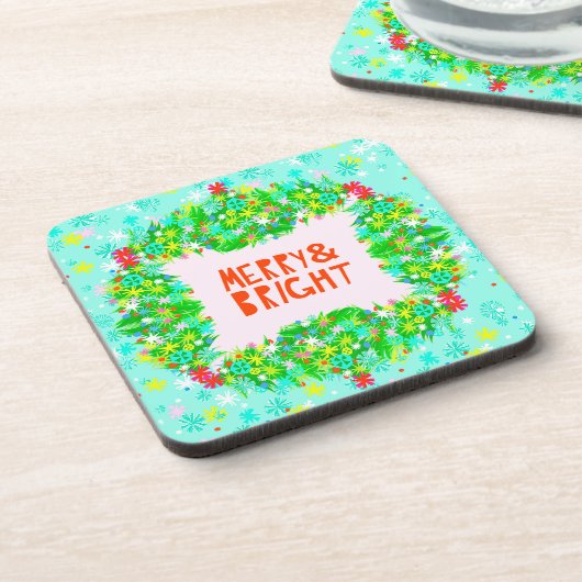 Dessous-de-verre Merry & Bright Wreath (Côté gauche)