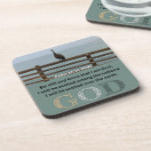 Dessous-de-verre Message Psaume - Psaume 46-10 - Carré (Côté gauche)