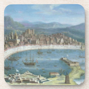 Dessous-de-verre Messine - une vue panoramique du port