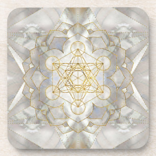 Dessous-de-verre Métatron's Cube in lotus Sacred Geometry