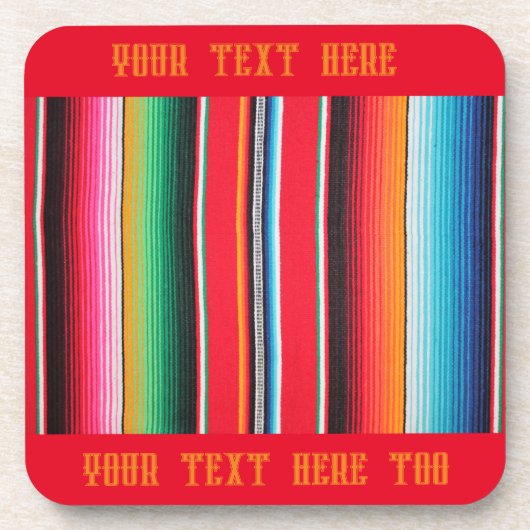 Dessous de verre mexicain Poncho Serape - Boisson  (Devant)