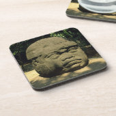 Dessous-de-verre Mexique, Villahermosa, chef Olmèque géant, La Vent (Côté gauche)