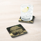 Dessous-de-verre Mexique, Villahermosa, chef Olmèque géant, La Vent (Côté Droit)