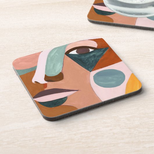 Dessous-de-verre Mi-face Geo (Côté gauche)