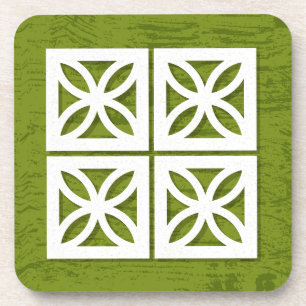 Dessous-de-verre Mi-Siècle Moderne Breeze Blocs Lime Dessous de ver