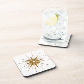 Dessous-de-verre Mi-siècle moderne Gold Starburst Plastic (Côté Droit)