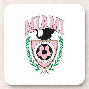 Dessous-de-verre Miami Soccer de style universitaire