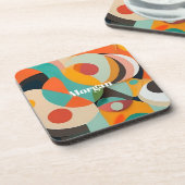 Dessous-de-verre Mid Century Art moderne Monogramme ou nom, géométr (Côté gauche)