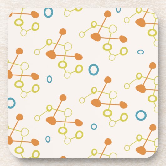 Dessous-de-verre Mid Century Modern Atomic Age Pattern (Devant)