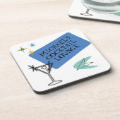 Dessous-de-verre Mid Century Modern Neon Cocktail Nom du salon (Côté gauche)