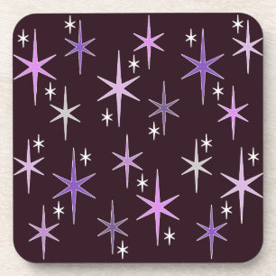 Dessous-de-verre Mid Century Modern Star Sky Purple