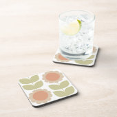 Dessous-de-verre  Mid-Century Pastel Pink Retro Floral Pattern (Côté Droit)